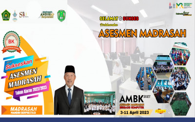 Siswa dan siswi kelas 9 MTsN 12 Jakarta Melaksanakan Asesmen Madrasah Berbasis Digital Tahun pelajaran 2022 /2023